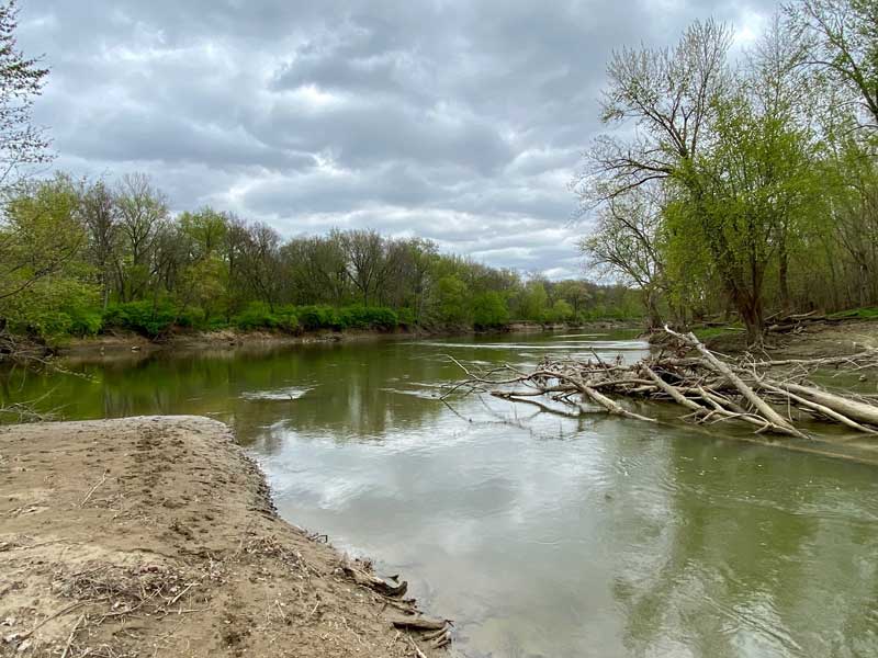 Confluence Preserve, trees and confluence